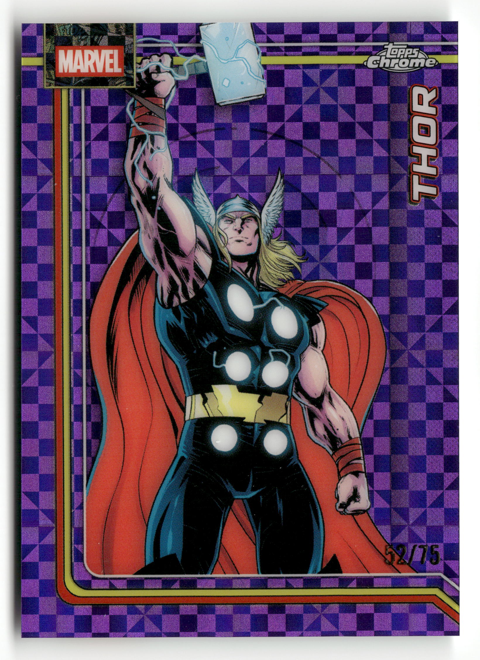 2026 Topps Chrome Marvel Comics #177 Thor Purple Shimmer Refractor