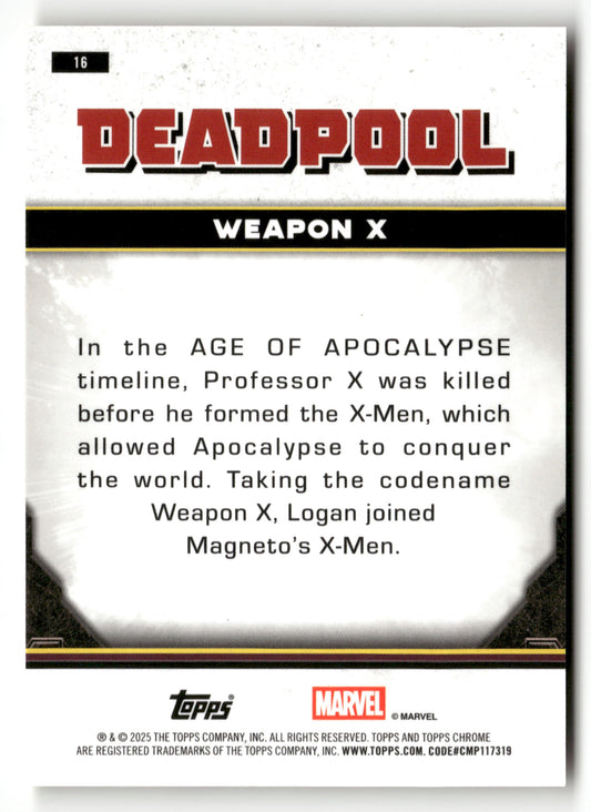 2026 Topps Chrome Deadpool Marvel #16 Weapon X /39 Human Torch Refractor