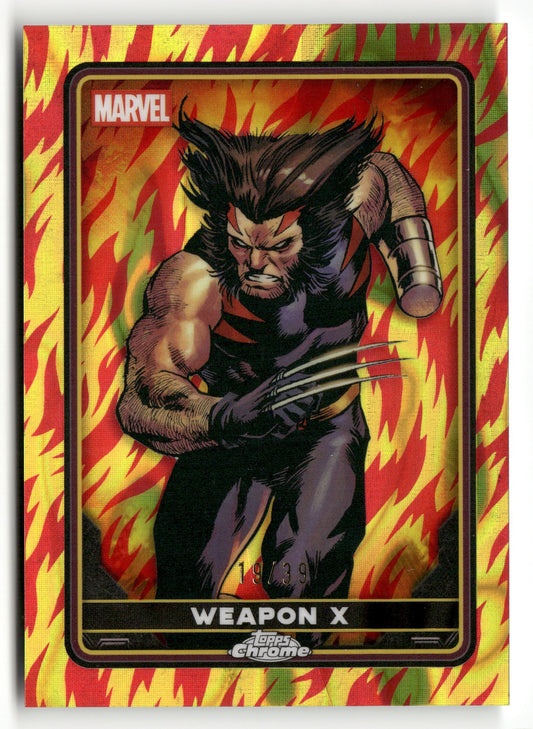 2026 Topps Chrome Deadpool Marvel #16 Weapon X /39 Human Torch Refractor