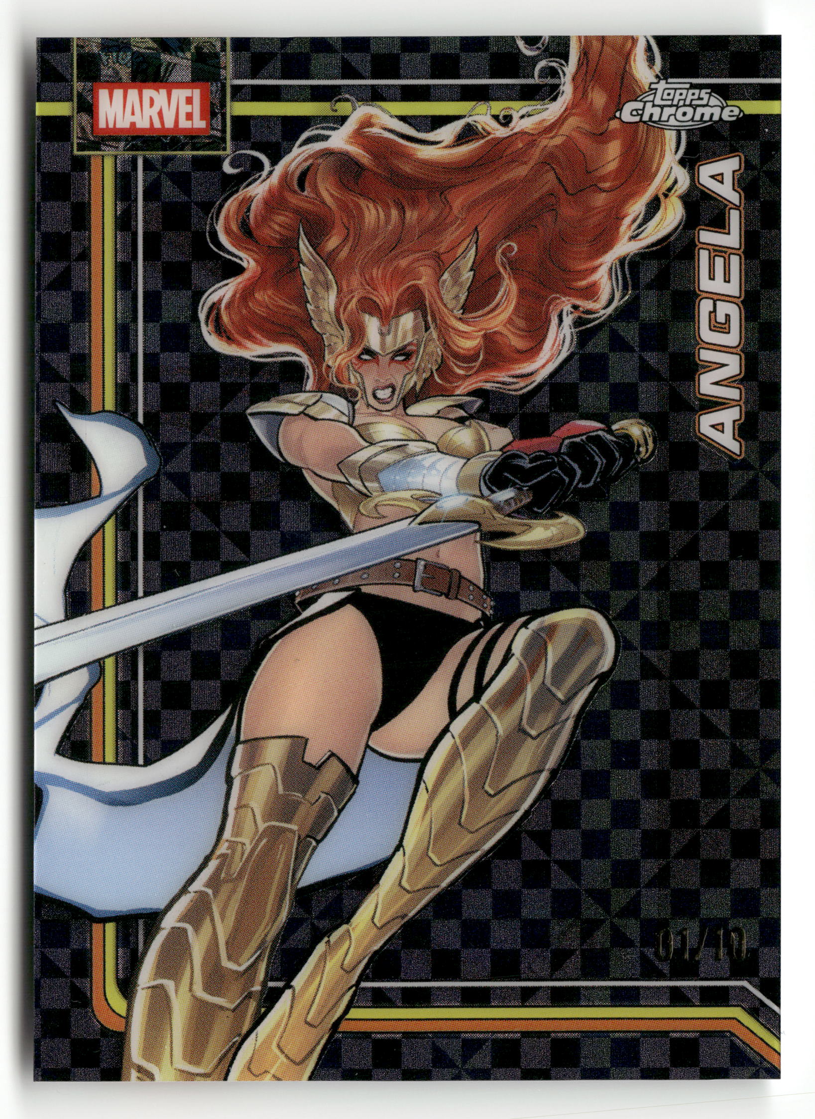 2026 Topps Chrome Marvel Comics #101 Angela Black X-Fractor /10