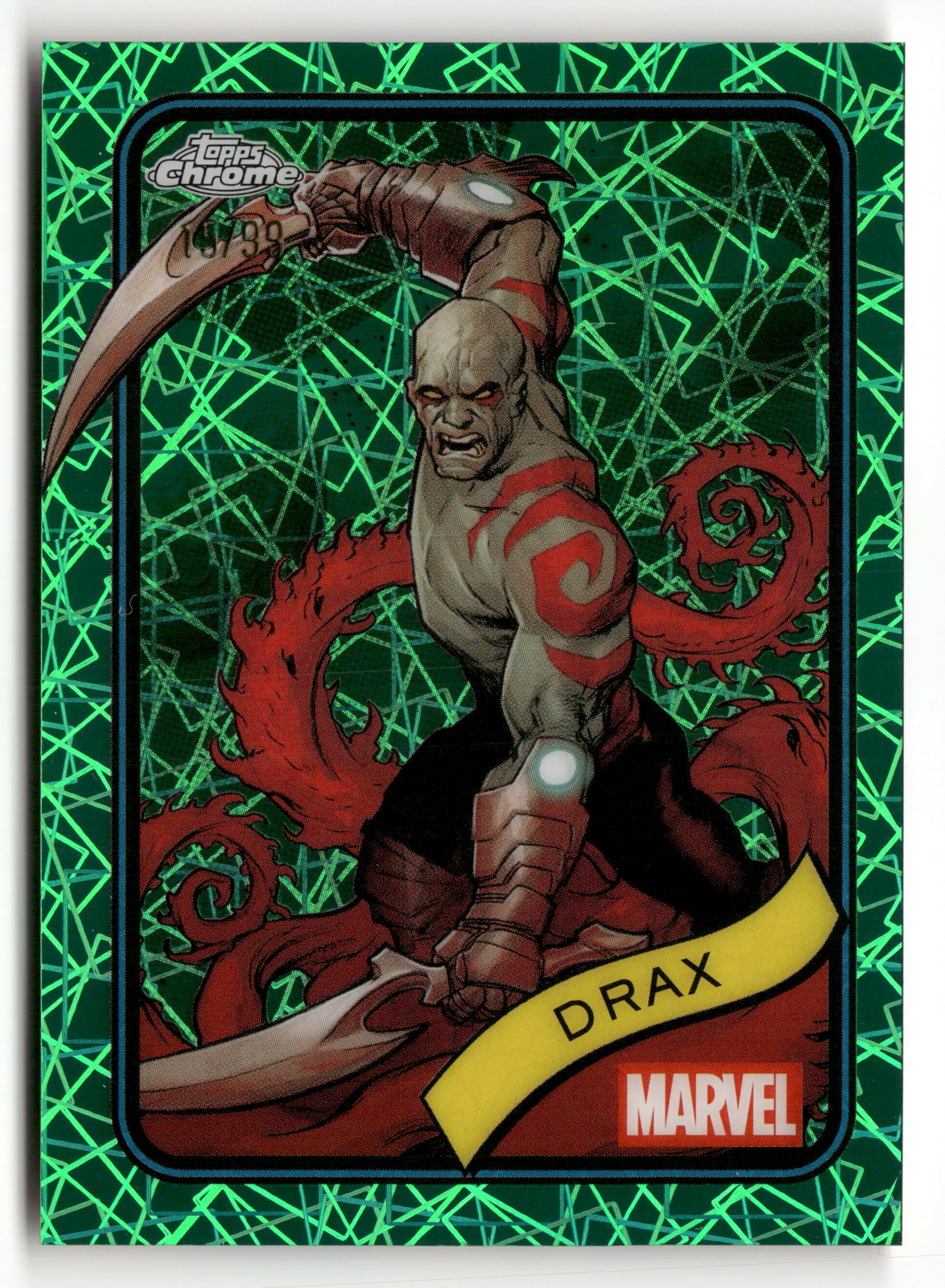2025 Topps Chrome Marvel #184 Drax Hulk Green Lazer