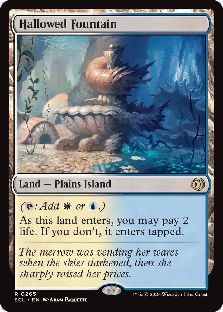 MTG Lorwyn Eclipsed 265 Hallowed Fountain R NM