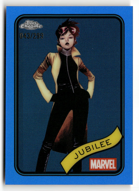 2025 Topps Chrome Marvel #131 Jubilee /299 Blue Refractor