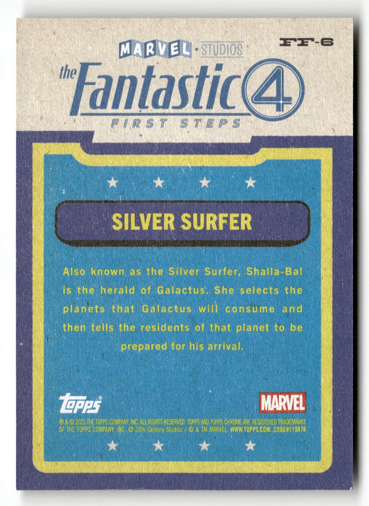 2025 Topps Chrome Marvel Studios #FF-6 Silver Surfer / Shalla-Bal First Steps