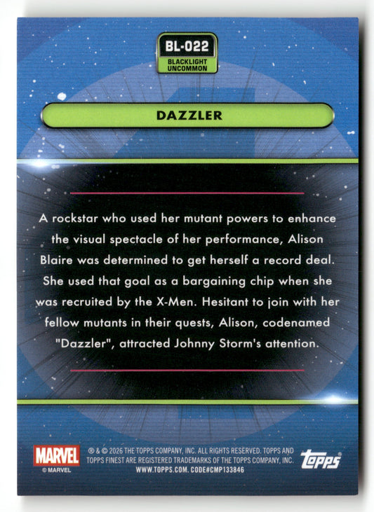 2026 Finest Fantastic Four #057 Dazzler /25 Orange Refractor