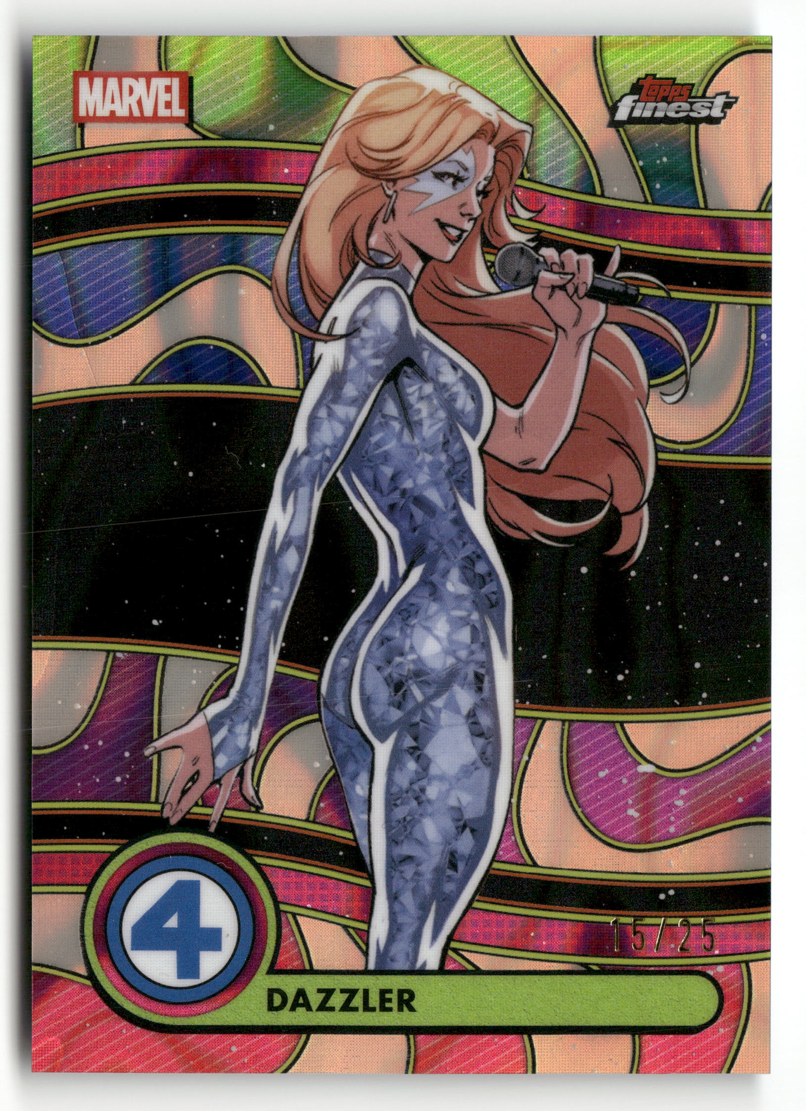 2026 Finest Fantastic Four #057 Dazzler /25 Orange Refractor