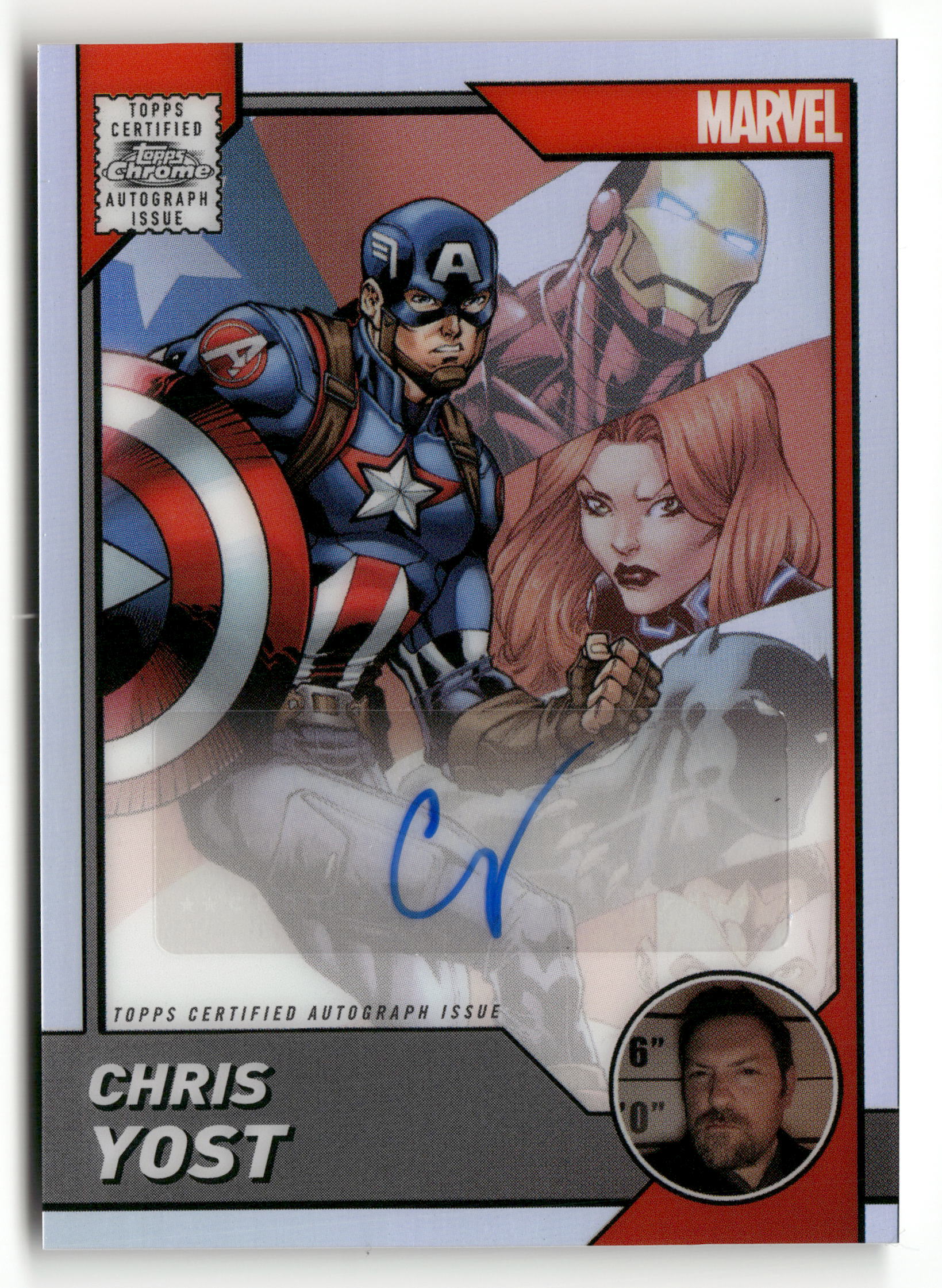 2025 Topps Chrome Marvel #AA-CY Chris Yost Marvel Comic Book Artist Autographs