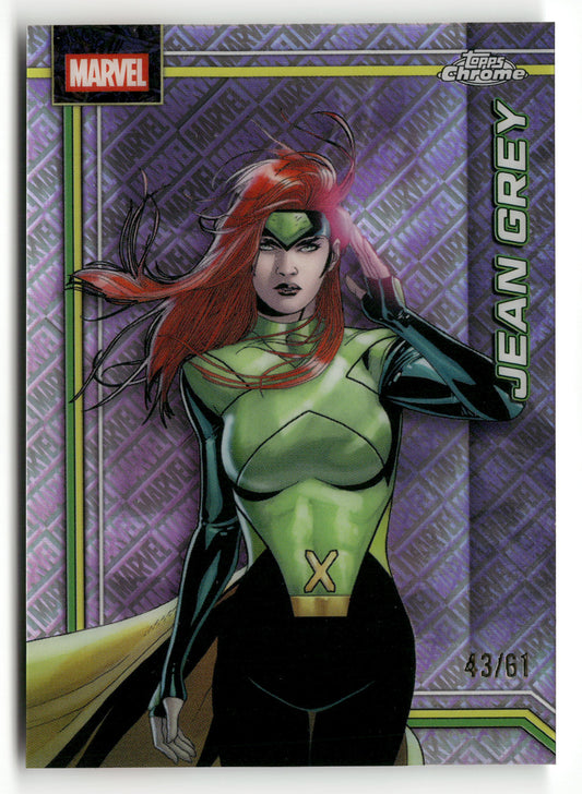 2026 Topps Chrome Marvel Comics #59 Jean Grey Marvel Logofractor