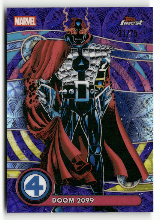 2026 Finest Fantastic Four #059 Doom 2099 /75 Purple Refractor