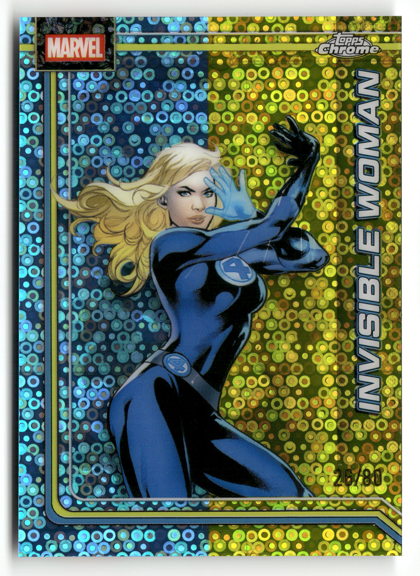 2026 Topps Chrome Marvel Comics #55 Invisible Woman /80 Silver Rhythn