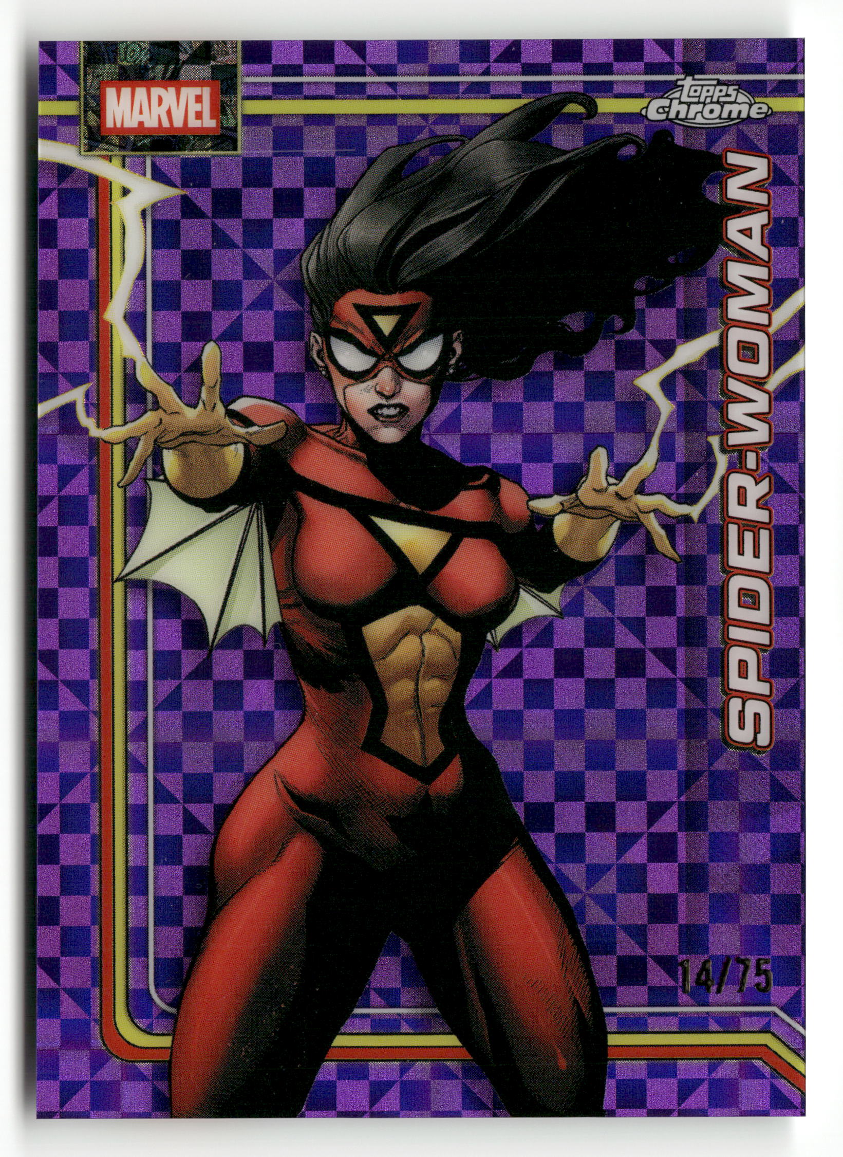 2026 Topps Chrome Marvel Comics #167 Spider-Woman Purple X-Fractor