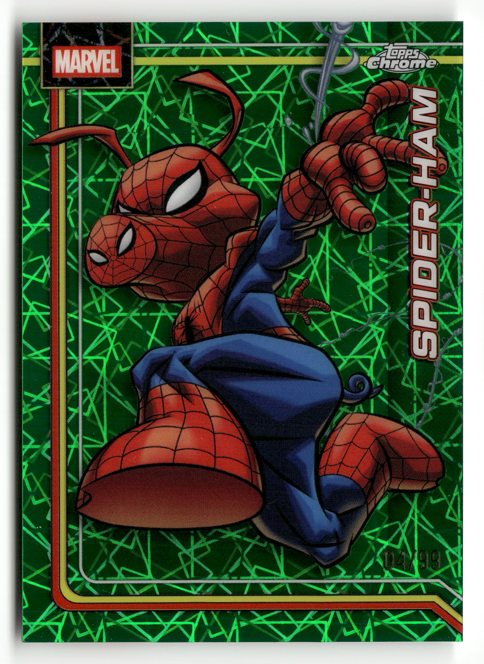 2026 Topps Chrome Marvel Comics #162 Spider-Ham Green Lazers Refractor