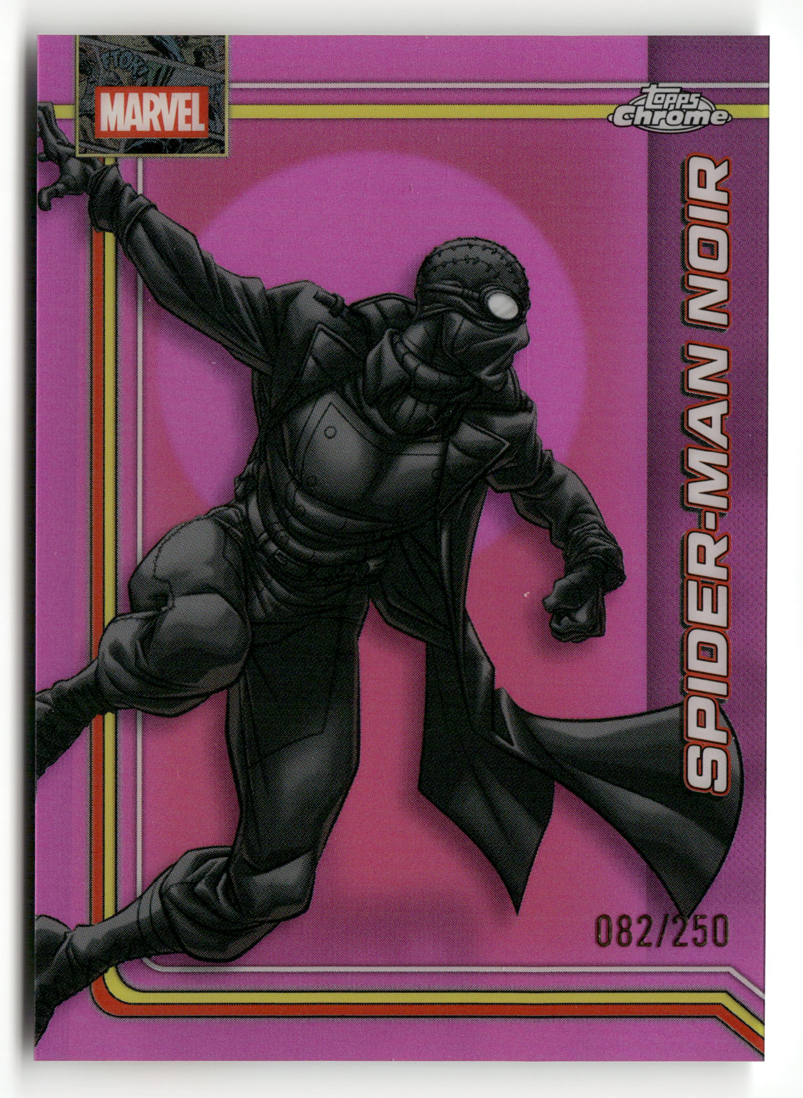 2026 Topps Chrome Marvel Comics #165 Spider-Man Noir Pink Refractor