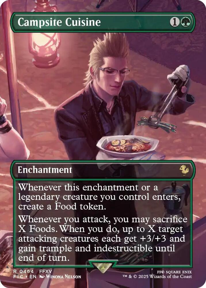 MTG Commander: FINAL FANTASY 464 Campsite Cuisine (Borderless) R NM Foil