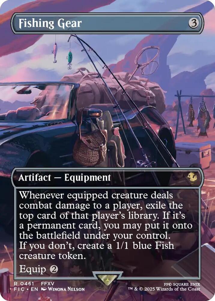 MTG Commander: FINAL FANTASY 461 Fishing Gear (Borderless) R NM Foil