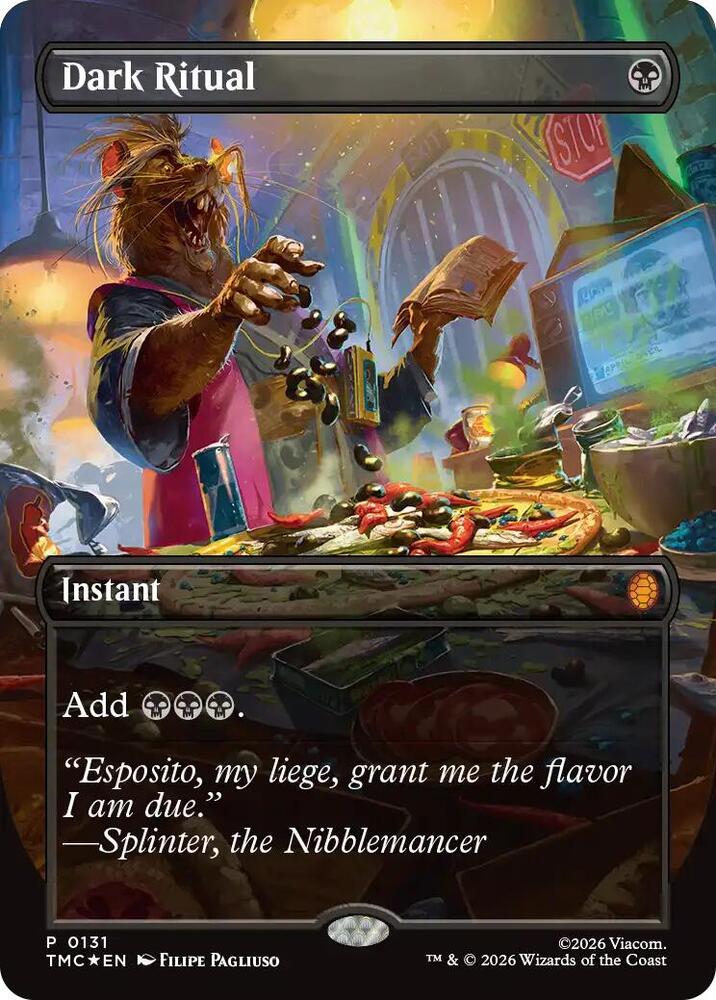 MTG Commander: Teenage Mutant Ninja Turtles 131 Dark Ritual (Borderless) P NM Foil
