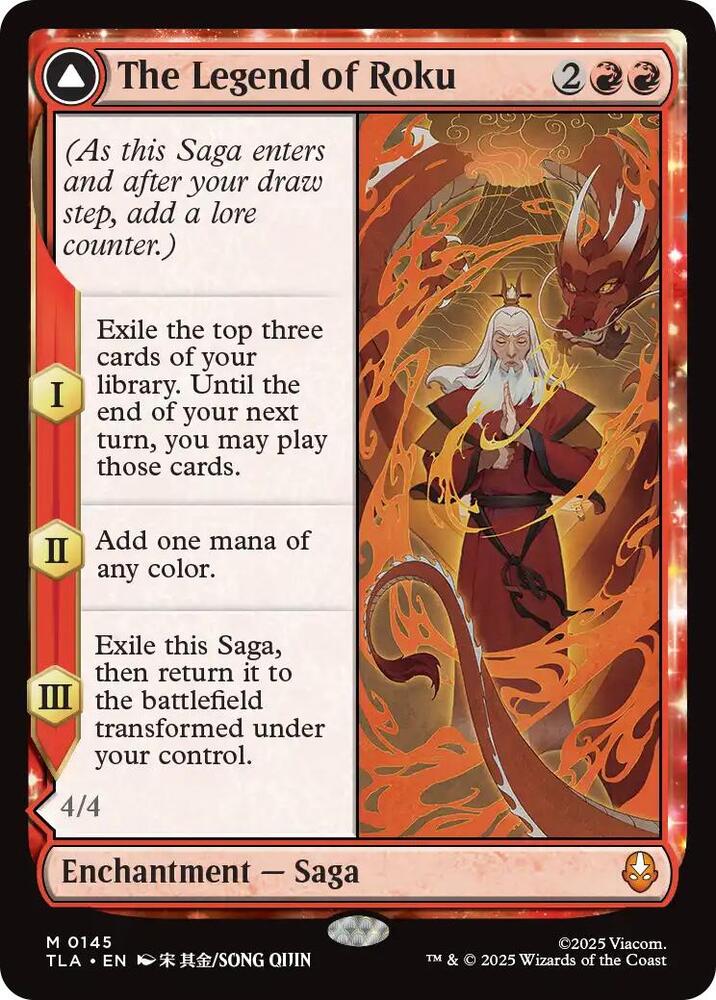 MTG Avatar: The Last Airbender 145 The Legend of Roku M NM Foil