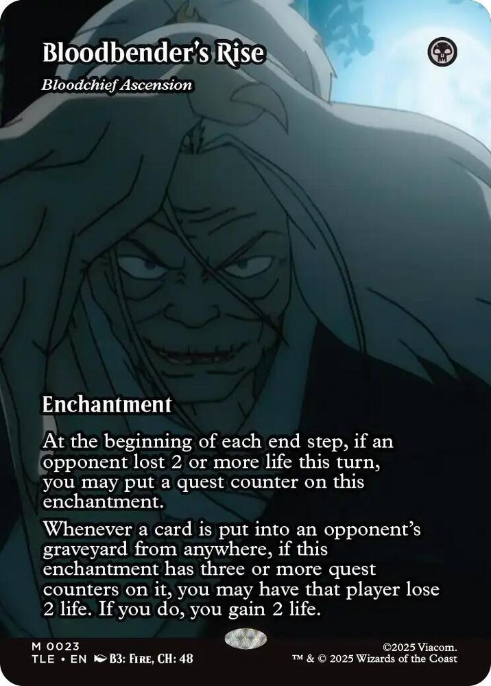MTG Avatar: The Last Airbender: Eternal-Legal 23 Bloodbender's Rise - Bloodchief Ascension (Borderless) M NM