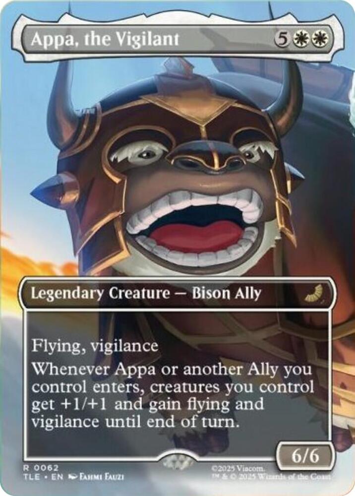 MTG Avatar: The Last Airbender: Eternal-Legal 62 Appa, the Vigilant (Borderless) R NM