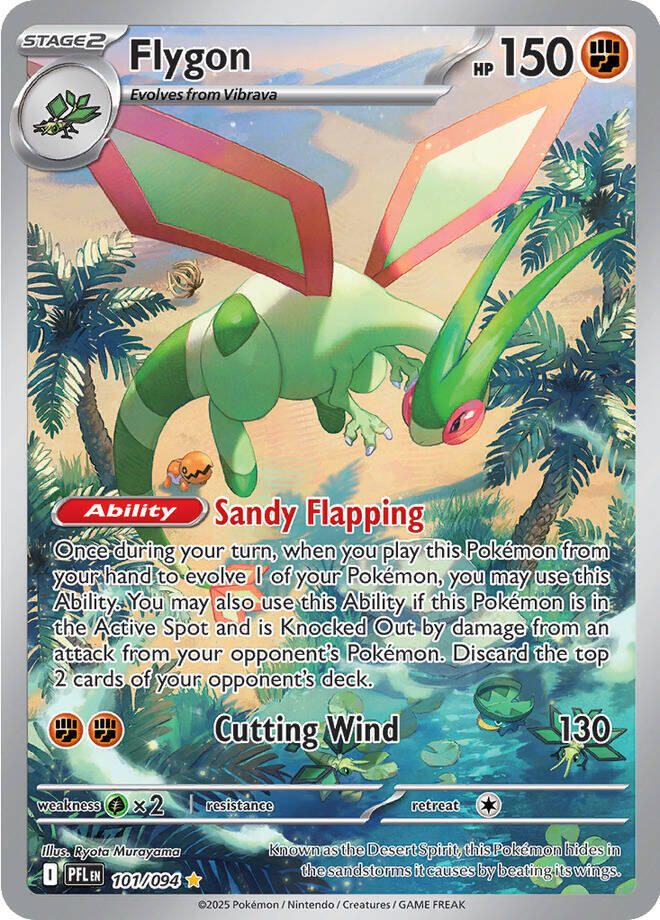2025 Pokemon ME02: Phantasmal Flames Flygon - 101/094 Illustration Rare