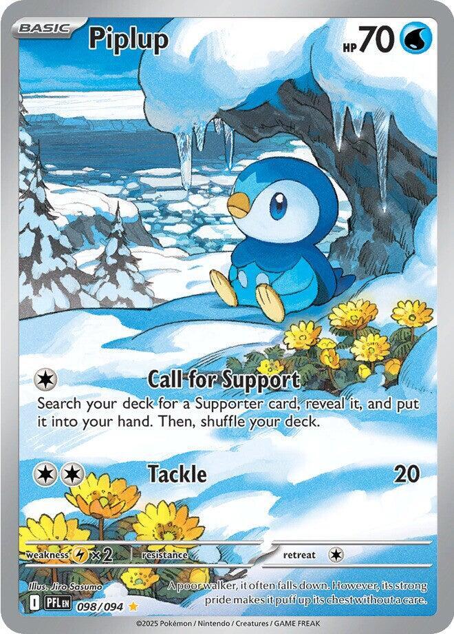 2025 Pokemon ME02: Phantasmal Flames Piplup - 098/094 Illustration Rare