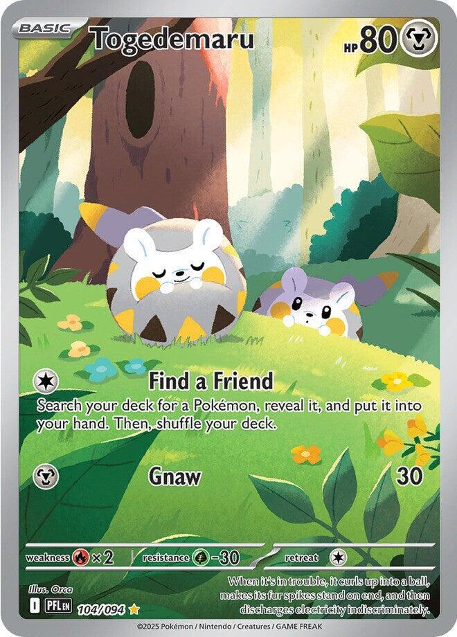2025 Pokemon ME02: Phantasmal Flames Togedemaru - 104/094 Illustration Rare