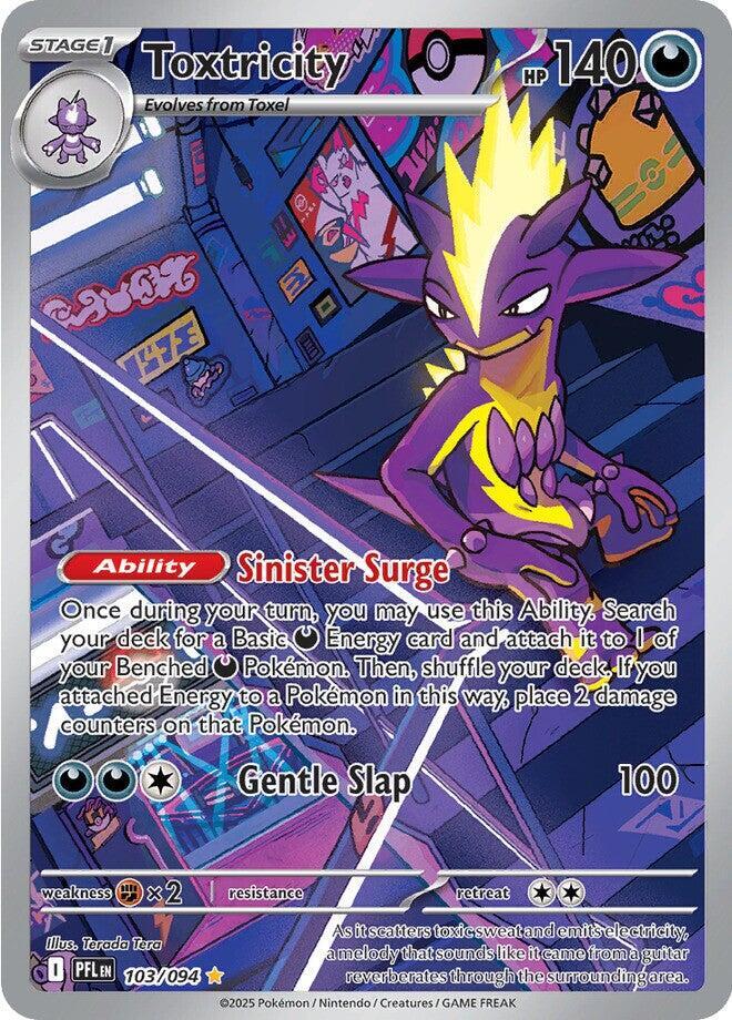 2025 Pokemon ME02: Phantasmal Flames Toxtricity - 103/094 Illustration Rare