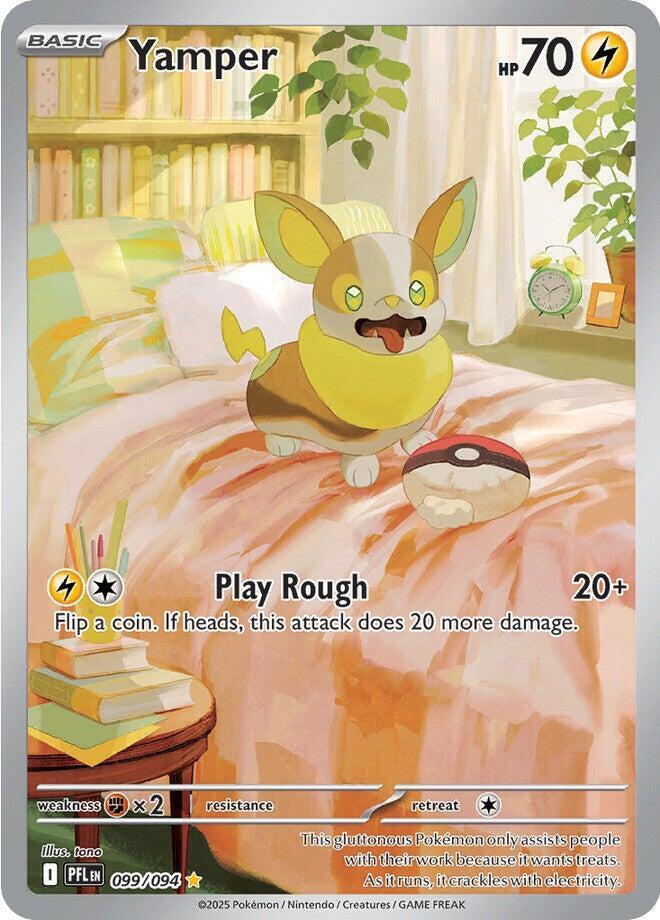 2025 Pokemon ME02: Phantasmal Flames Yamper - 099/094 Illustration Rare