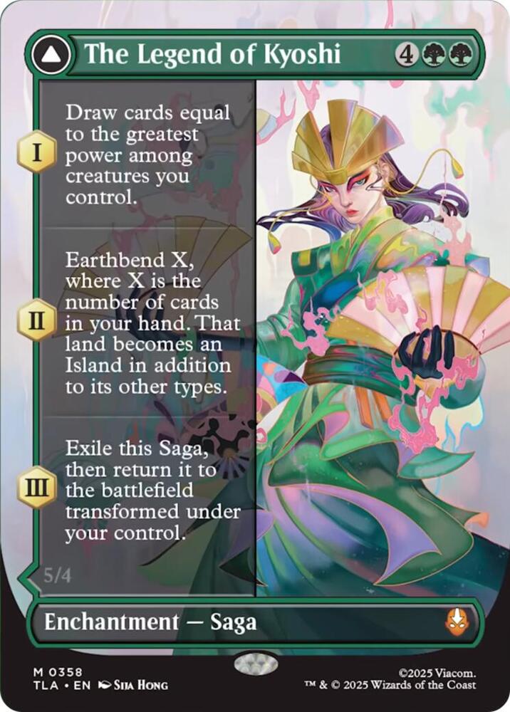 MTG Avatar: The Last Airbender 358 The Legend of Kyoshi (Borderless) M NM Foil