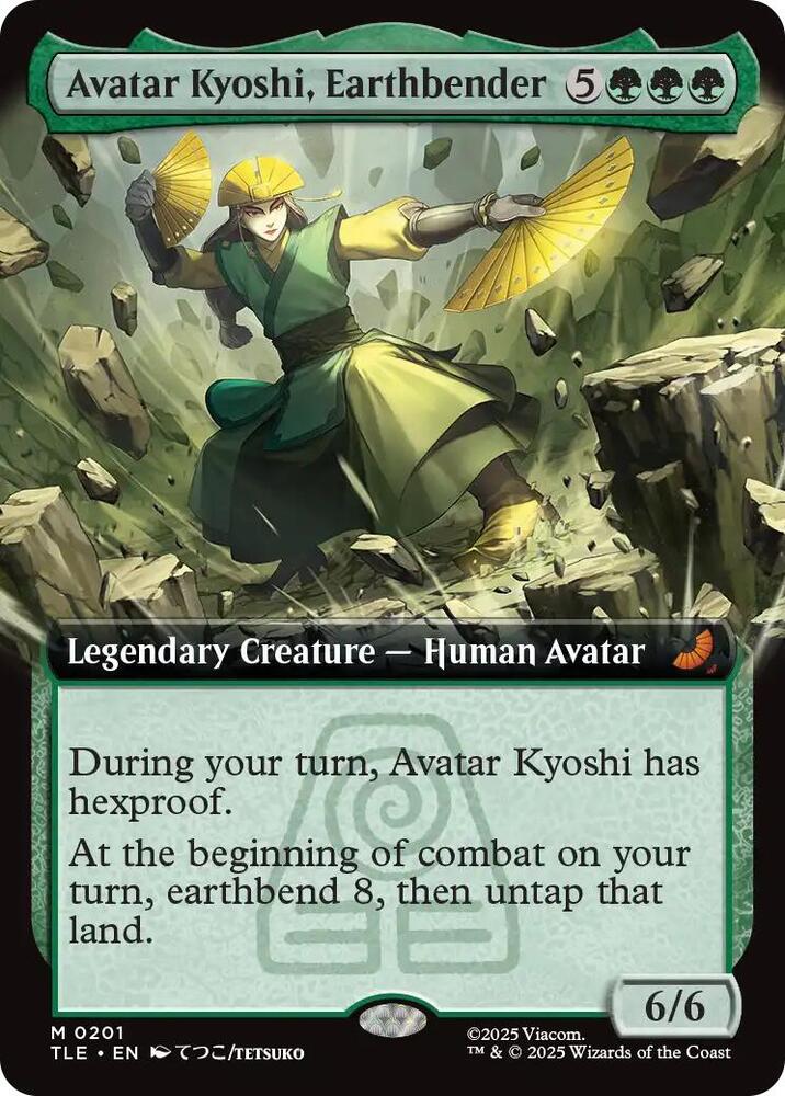 MTG Avatar: The Last Airbender: Eternal-Legal 201 Avatar Kyoshi, Earthbender (Extended Art) M NM Foil