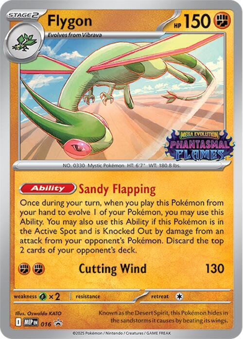 2025 Pokemon ME: Mega Evolution Promo 016 Flygon (Prerelease) Promo
