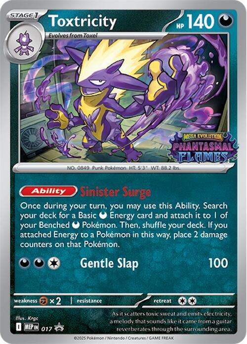 2025 Pokemon ME: Mega Evolution Promo 017 Toxtricity (Prerelease) Promo