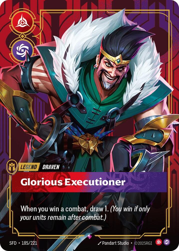 Riftbound TCG Spiritforged #185/221 Draven - Glorious Executioner Rare Foil