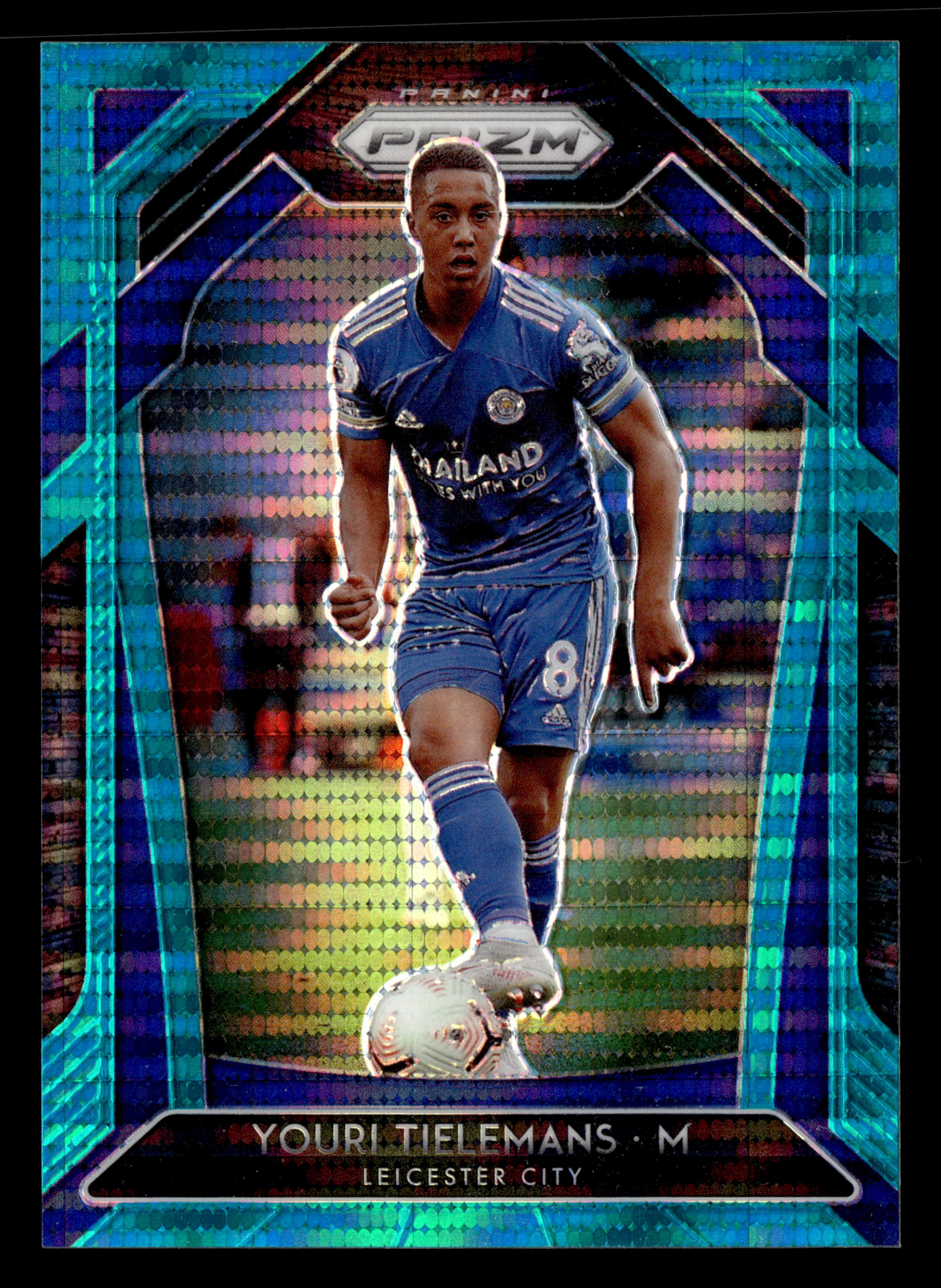 2020-21 Panini Prizm Premier League #127 Youri Tielemans Teal Prizm #/49