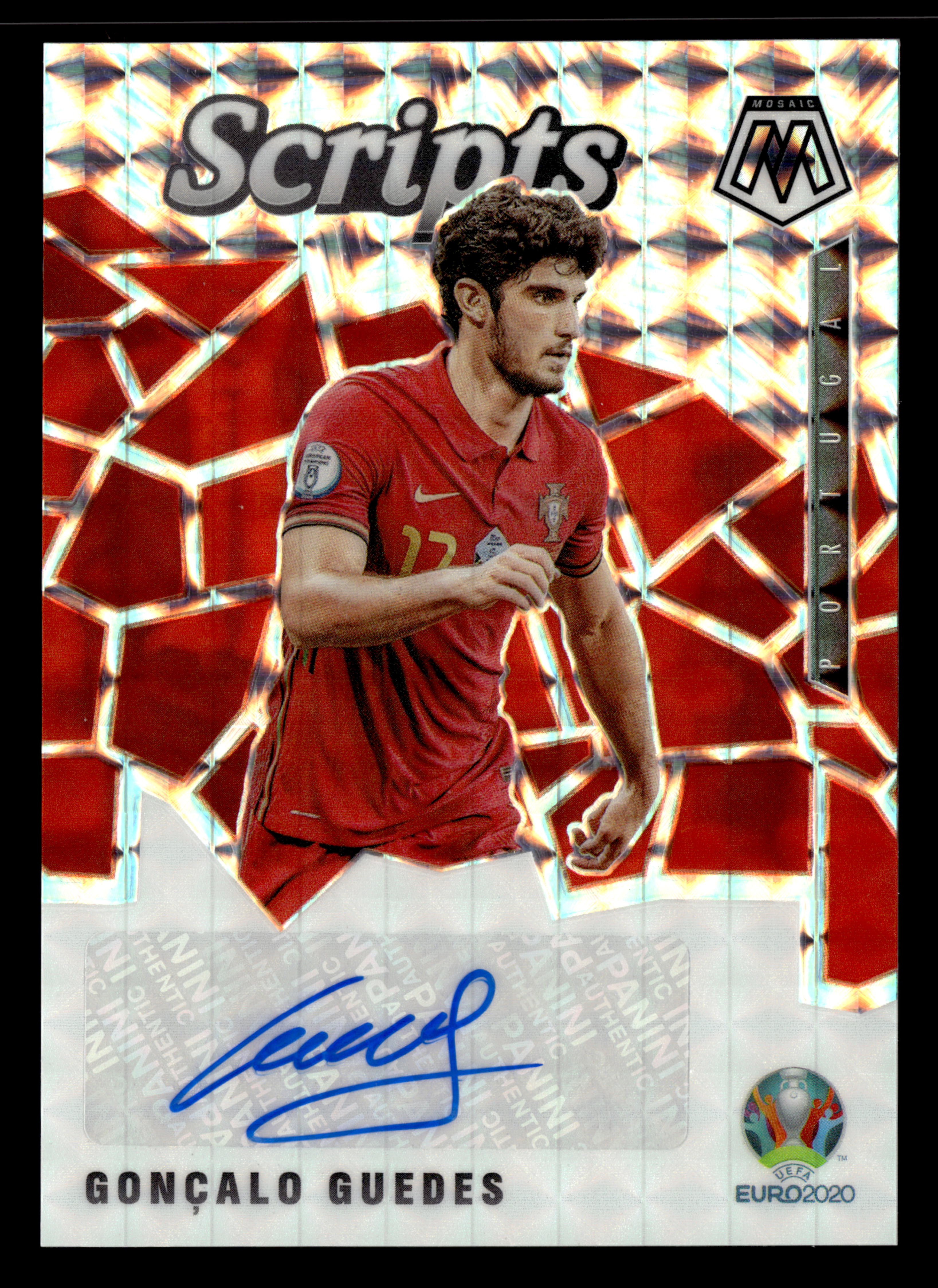 2021 Panini Mosaic UEFA EURO 2020 #SM-GG Goncalo Guedes Scripts Mosaic