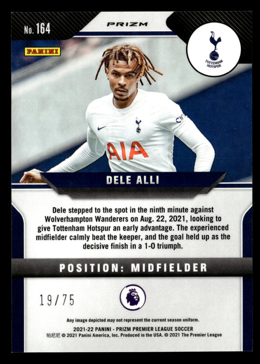 2021-22 Panini Prizm Premier League #164 Dele Alli Prizms Blue Ice #/75