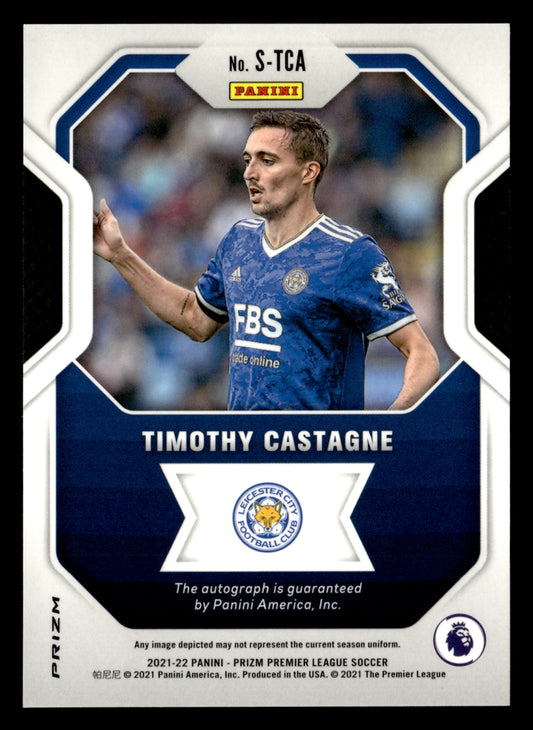 2021-22 Panini Prizm Premier League #S-TCA Timothy Castagne Signatures