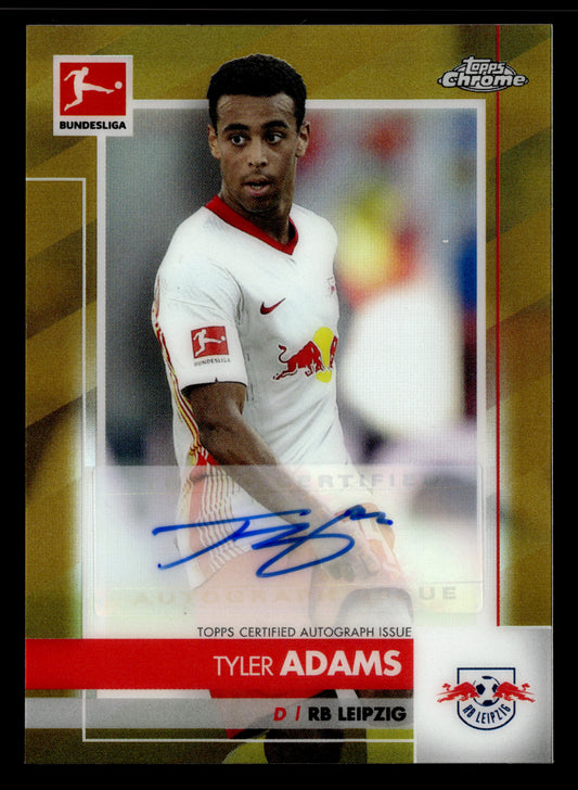 2020-21 Topps Chrome Bundesliga #BCA-TAD Tyler Adams Chrome Autographs Gold #/60