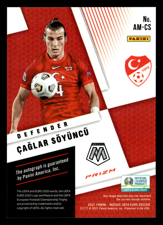 2021 Panini Mosaic UEFA EURO 2020 #AM-CS Caglar Soyuncu Autographs Mosaic
