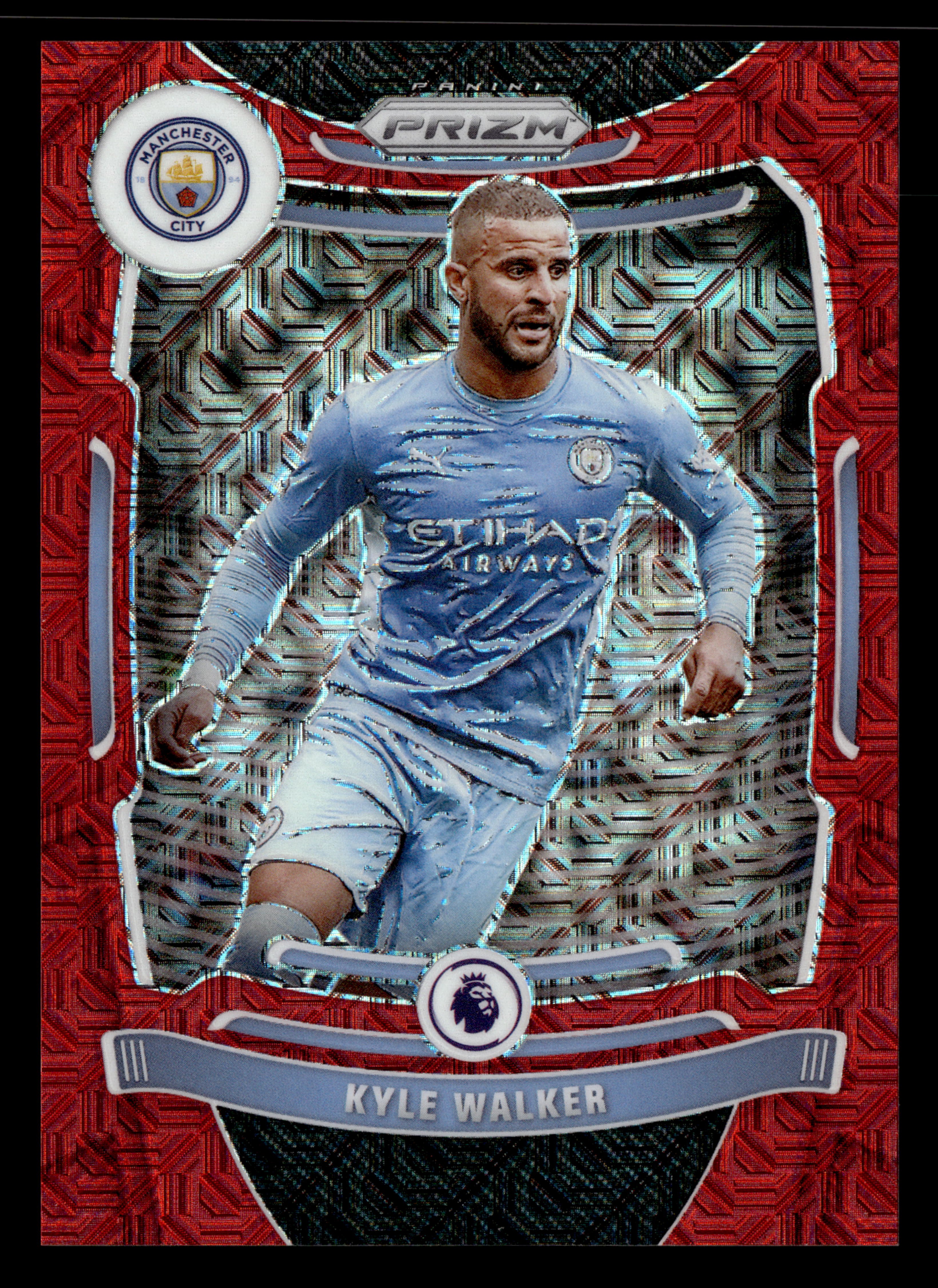 2021-22 Panini Prizm Premier League #4 Kyle Walker Prizms Red Mojo #/159