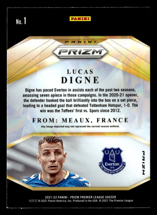 2021-22 Panini Prizm Premier League #1 Lucas Digne Brilliance Prizms Silver
