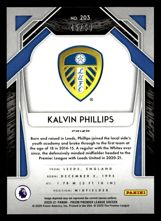 2020-21 Panini Prizm Premier League #203 Kalvin Phillips Violet Prizm #/99