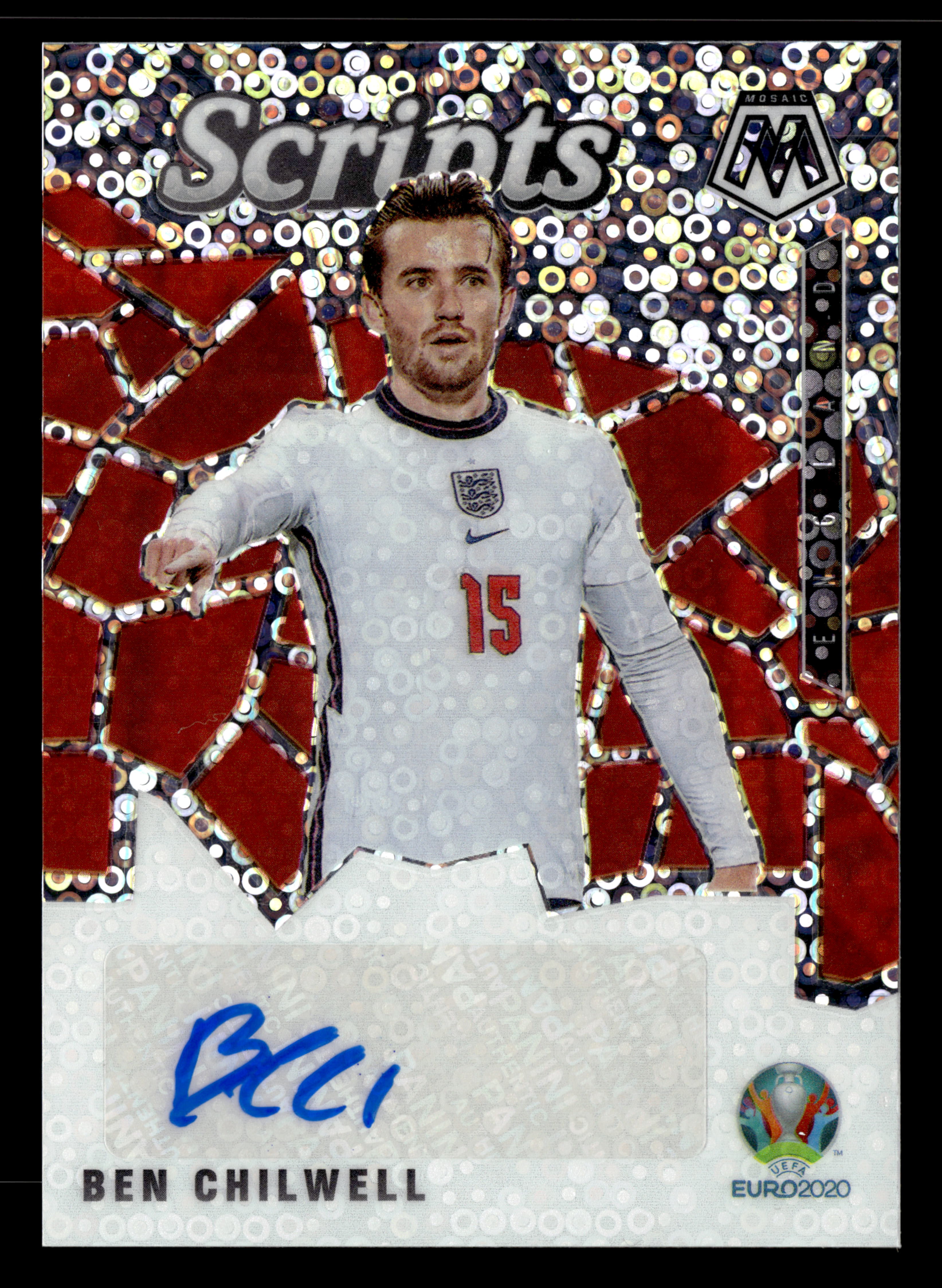 2021 Panini Mosaic UEFA EURO 2020 #SM-BC Ben Chilwell Scripts Mosaic
