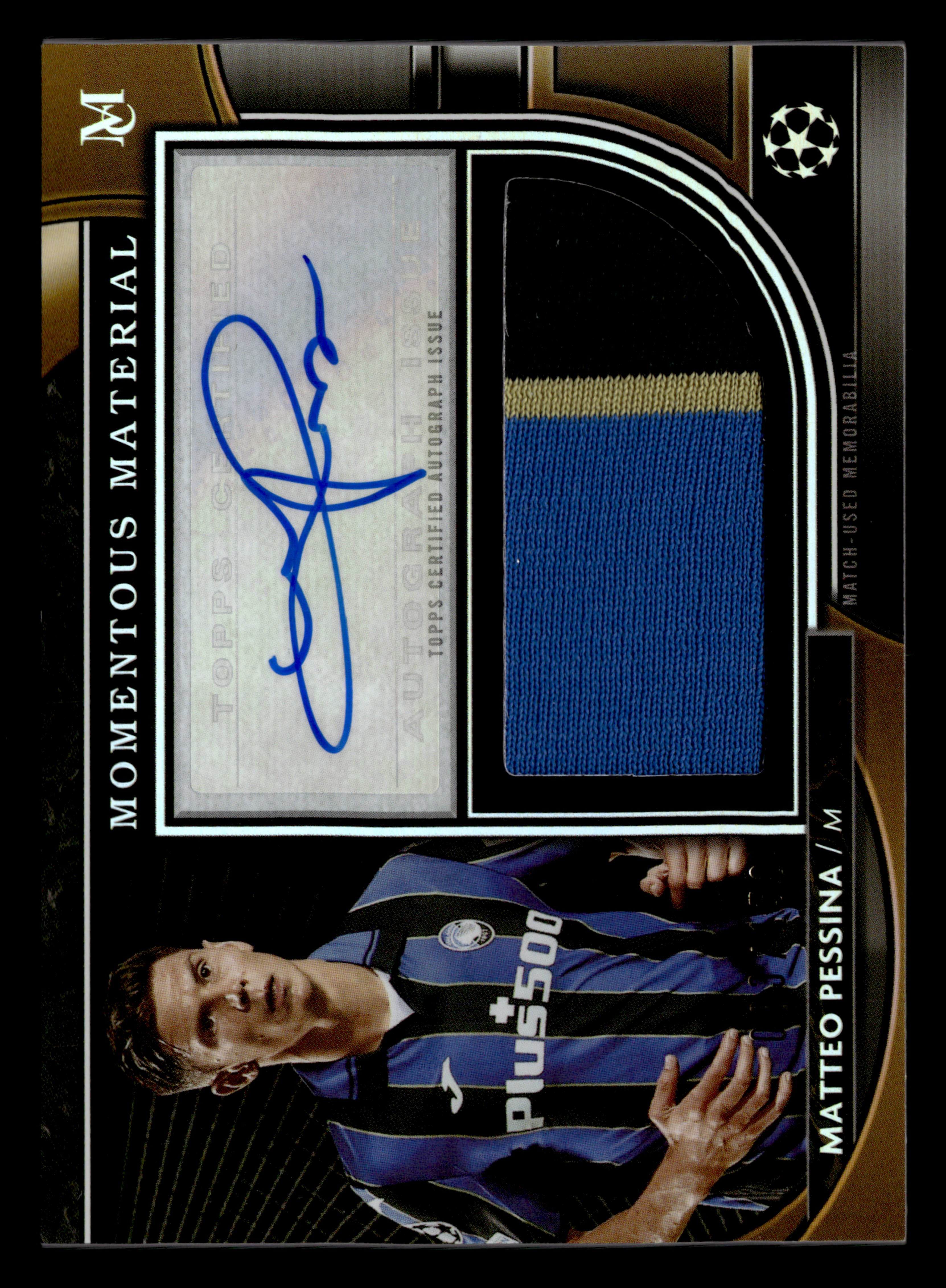 2021-22 Topps Museum Collection UCL Matteo Pessina Auto Jumbo Relics #/150