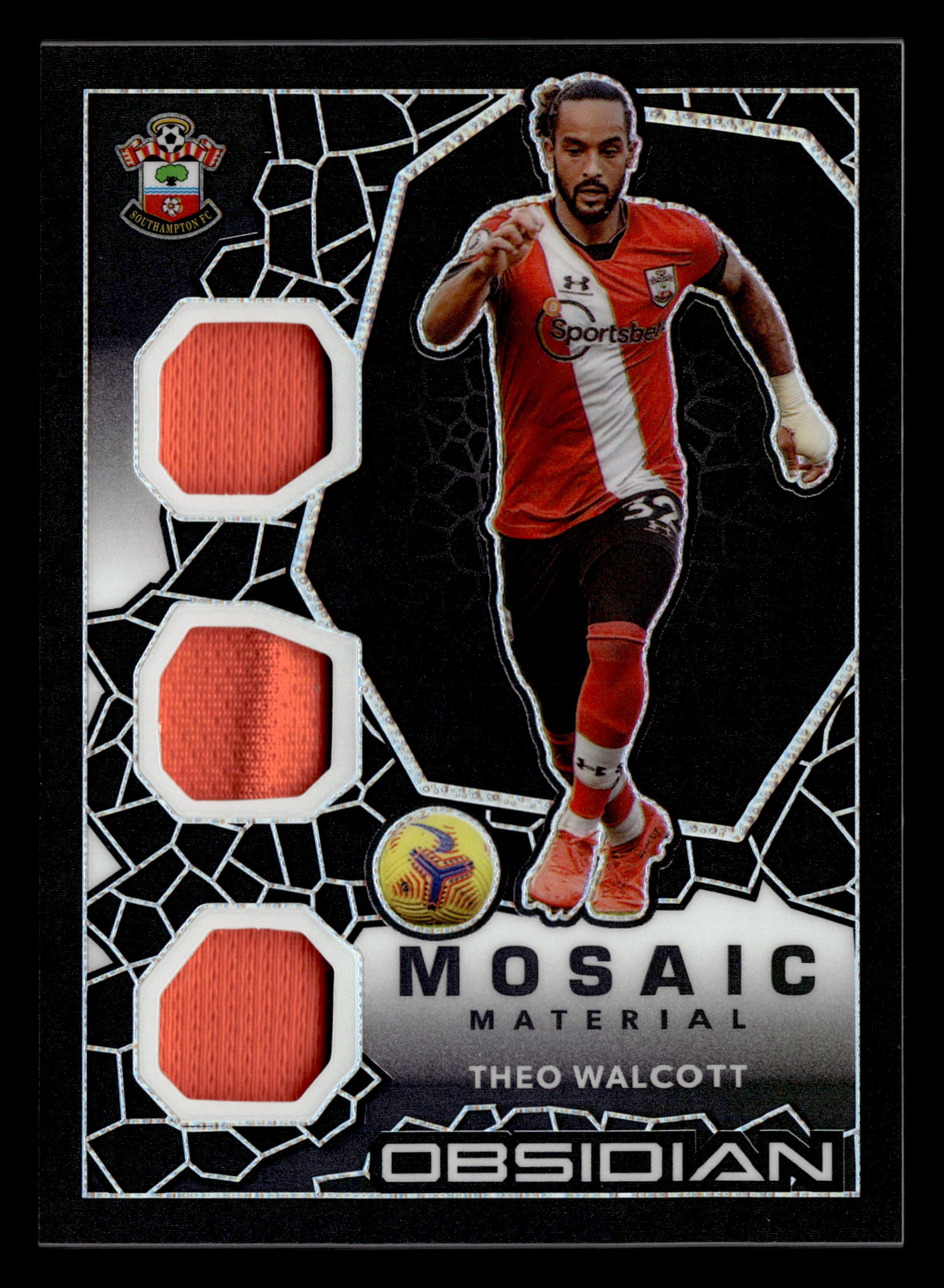 2020-21 Panini Obsidian #MO-TWA Theo Walcott Mosaic Material Relics #/149