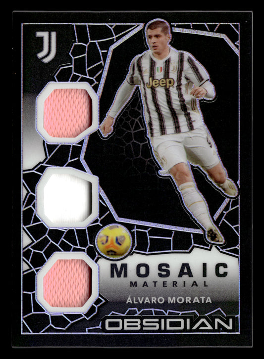 2020-21 Panini Obsidian #MO-AMO Alvaro Morata Mosaic Material Relics Purple #/75