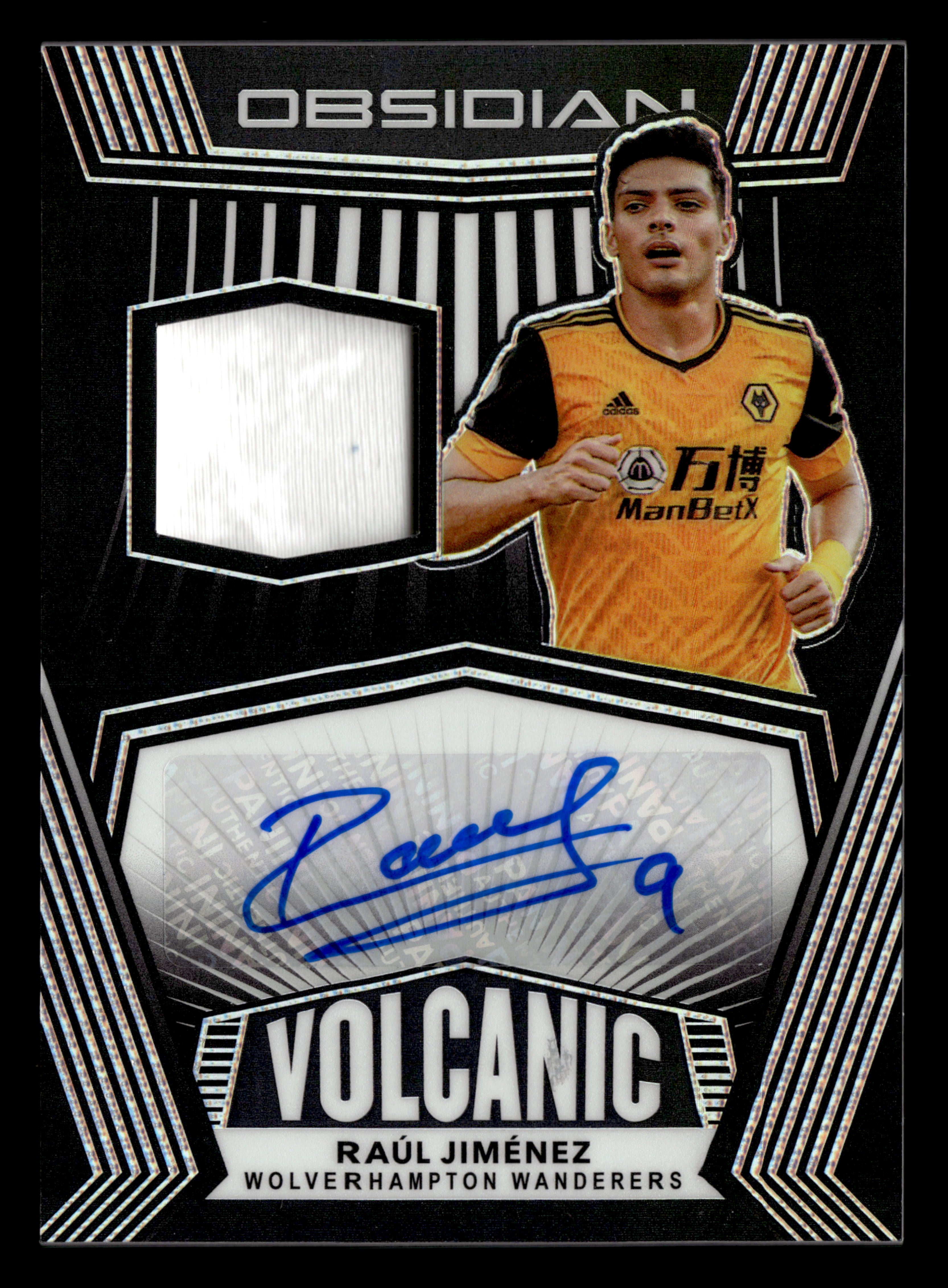 2020-21 Panini Obsidian #VO-RJ Raul Jimenez Volcanic Material Signatures #/20