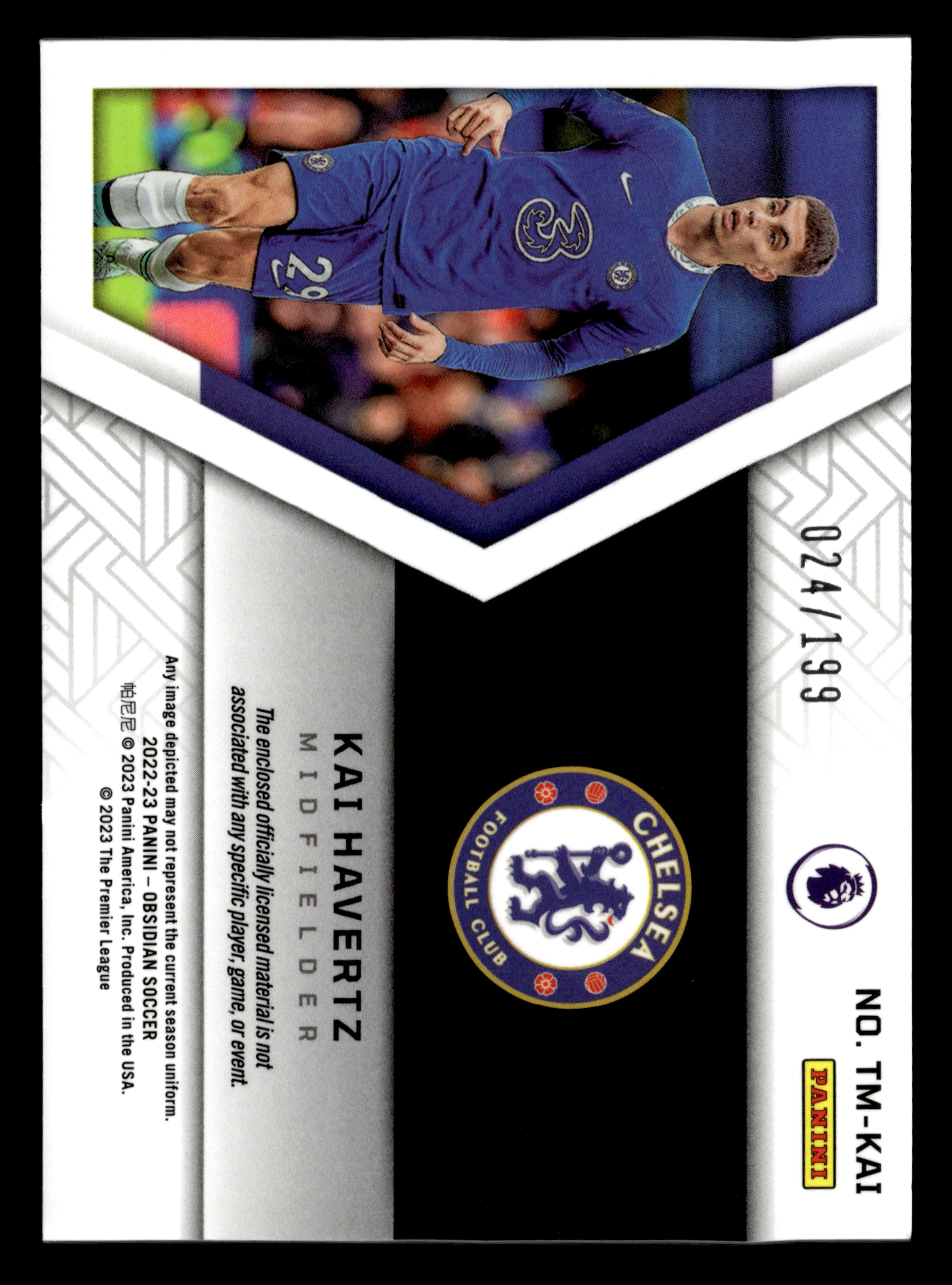 2022-23 Panini Obsidian #TM-KAI Kai Havertz Trifecta Material #/199