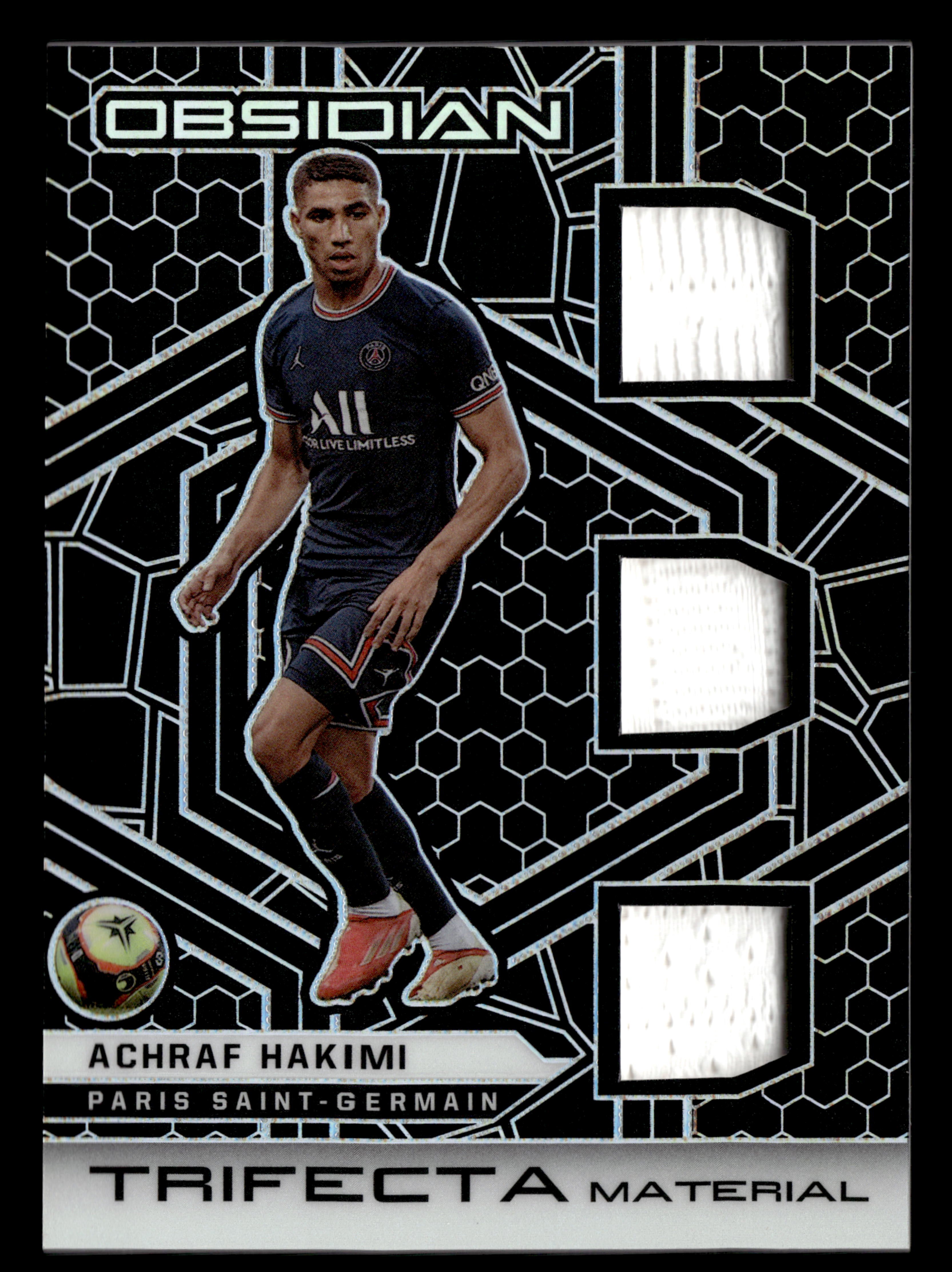 2021-22 Panini Obsidian #TM-AH Achraf Hakimi Trifecta Material #/149