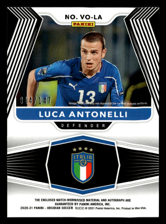 2020-21 Panini Obsidian #VO-LA Luca Antonelli Volcanic Material Signatures #/147